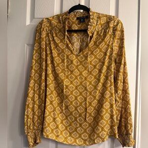 Rachel Zoe Mustard Patterned Blouse